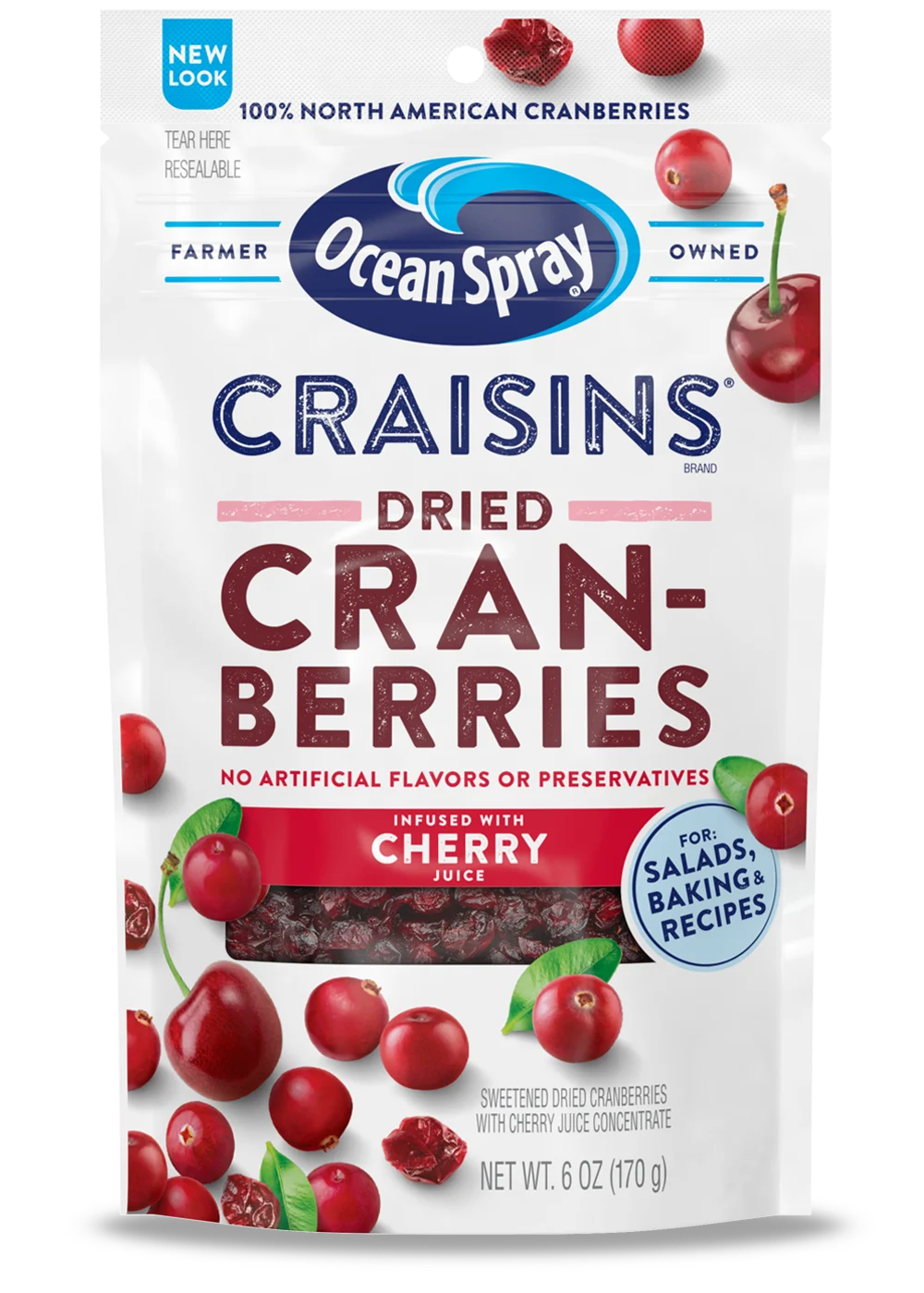 Craisins® Cranberries Deshidratados Infusionados Con Jugo De Cereza 6oz