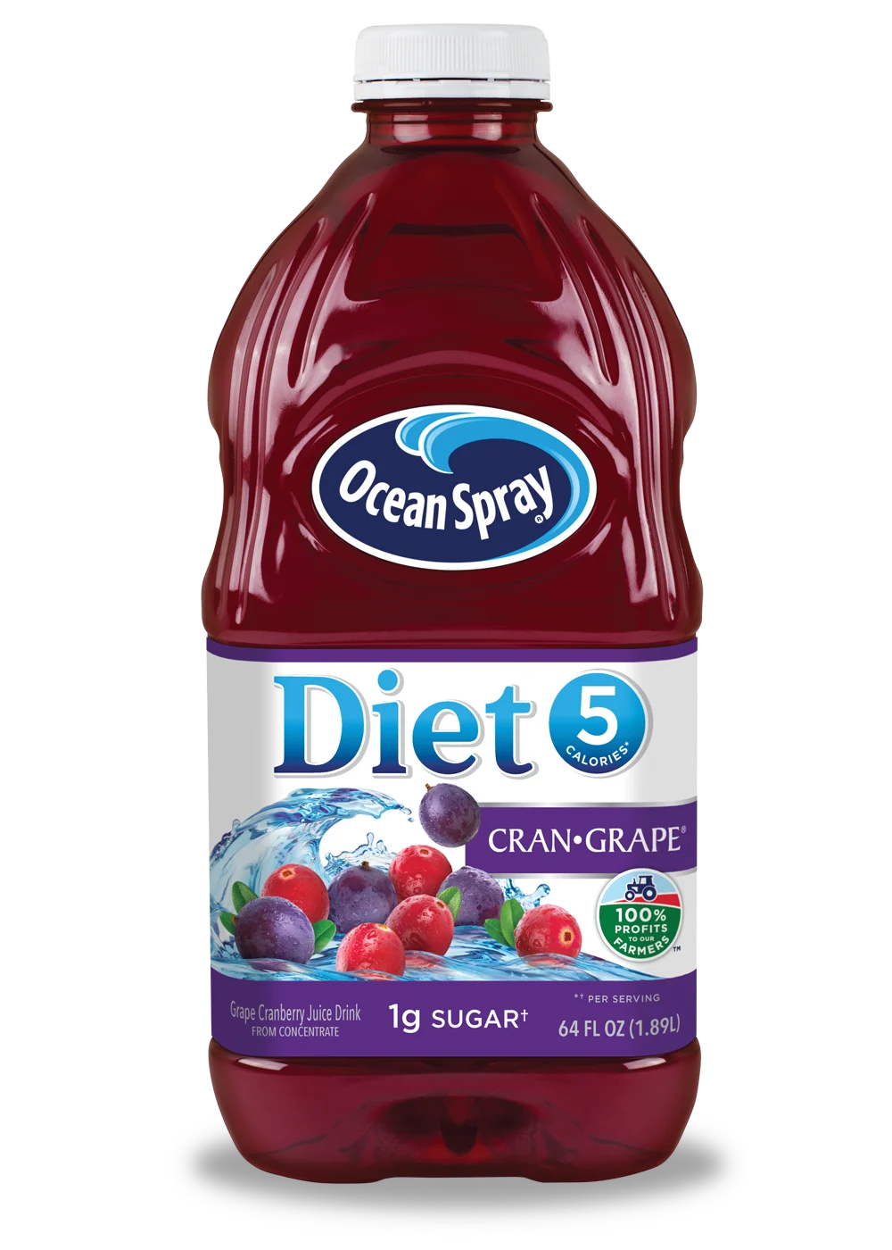 Bebida de Cranberry Y Uva Baja En Calorías 64oz