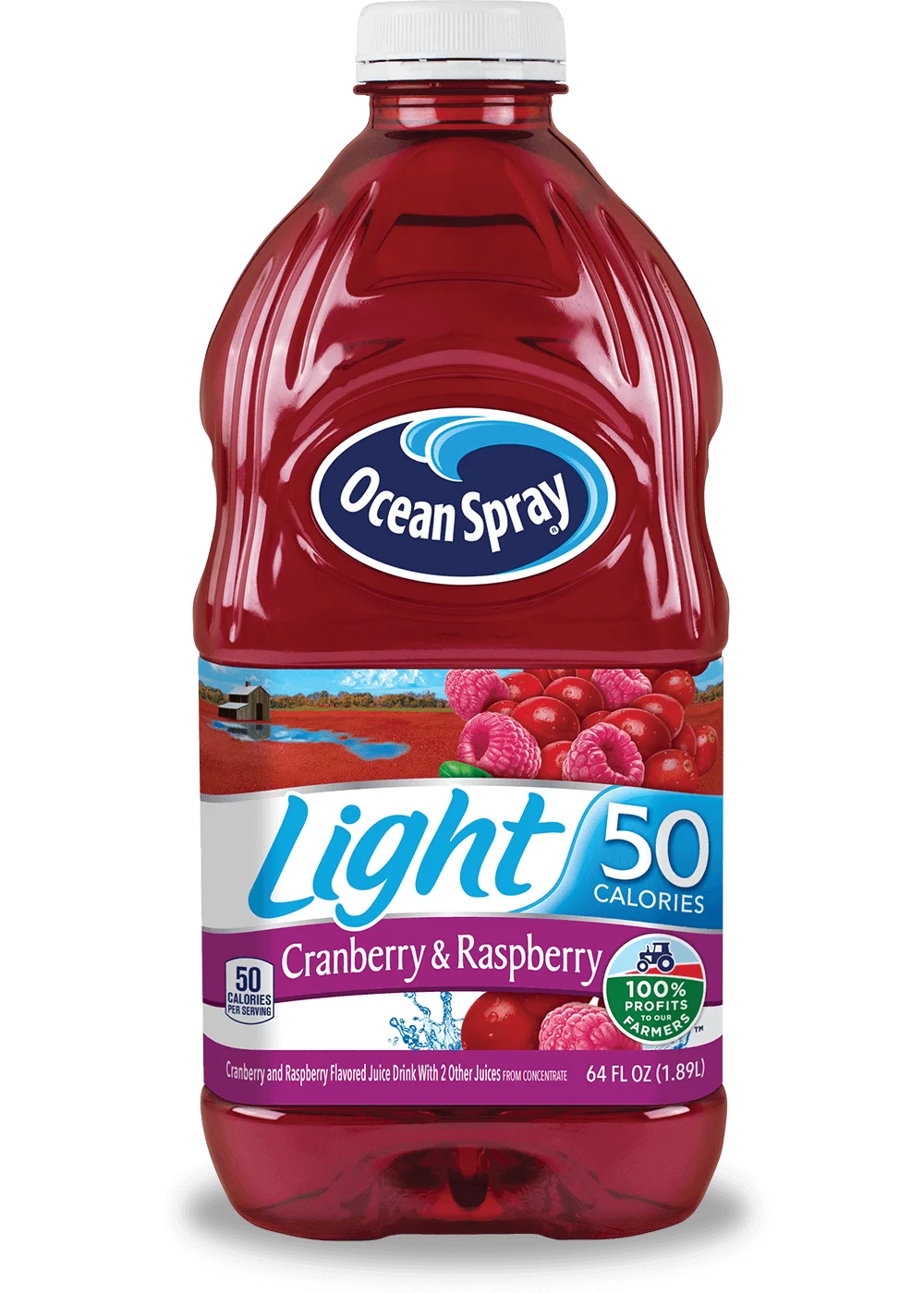Bebida light de Cranberry y frambuesa 64oz