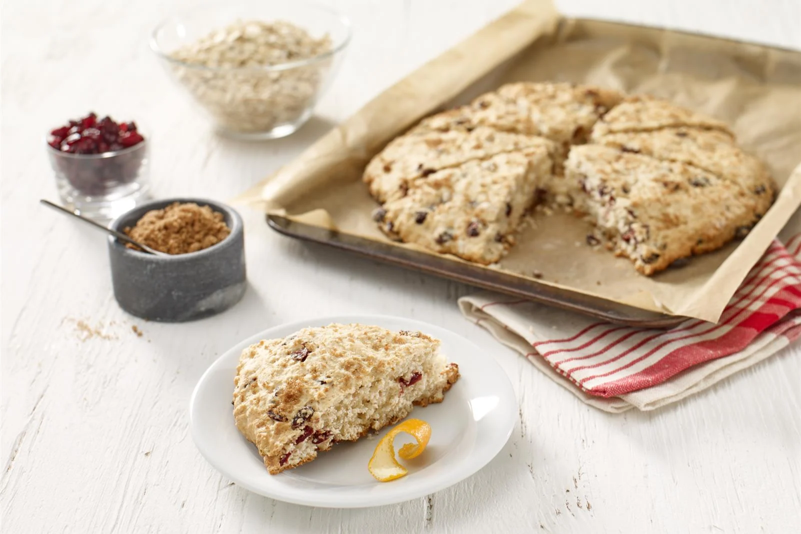 Escones de avena y cranberry light